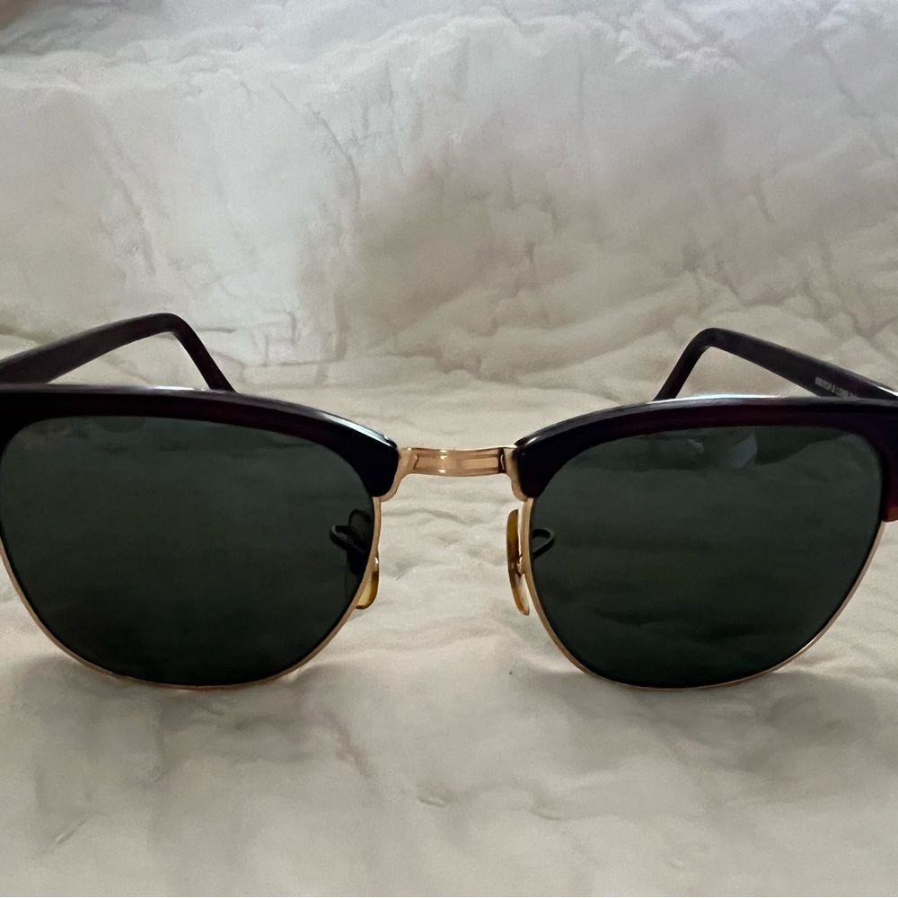 Ray-Ban Black and Gold Sunglasses